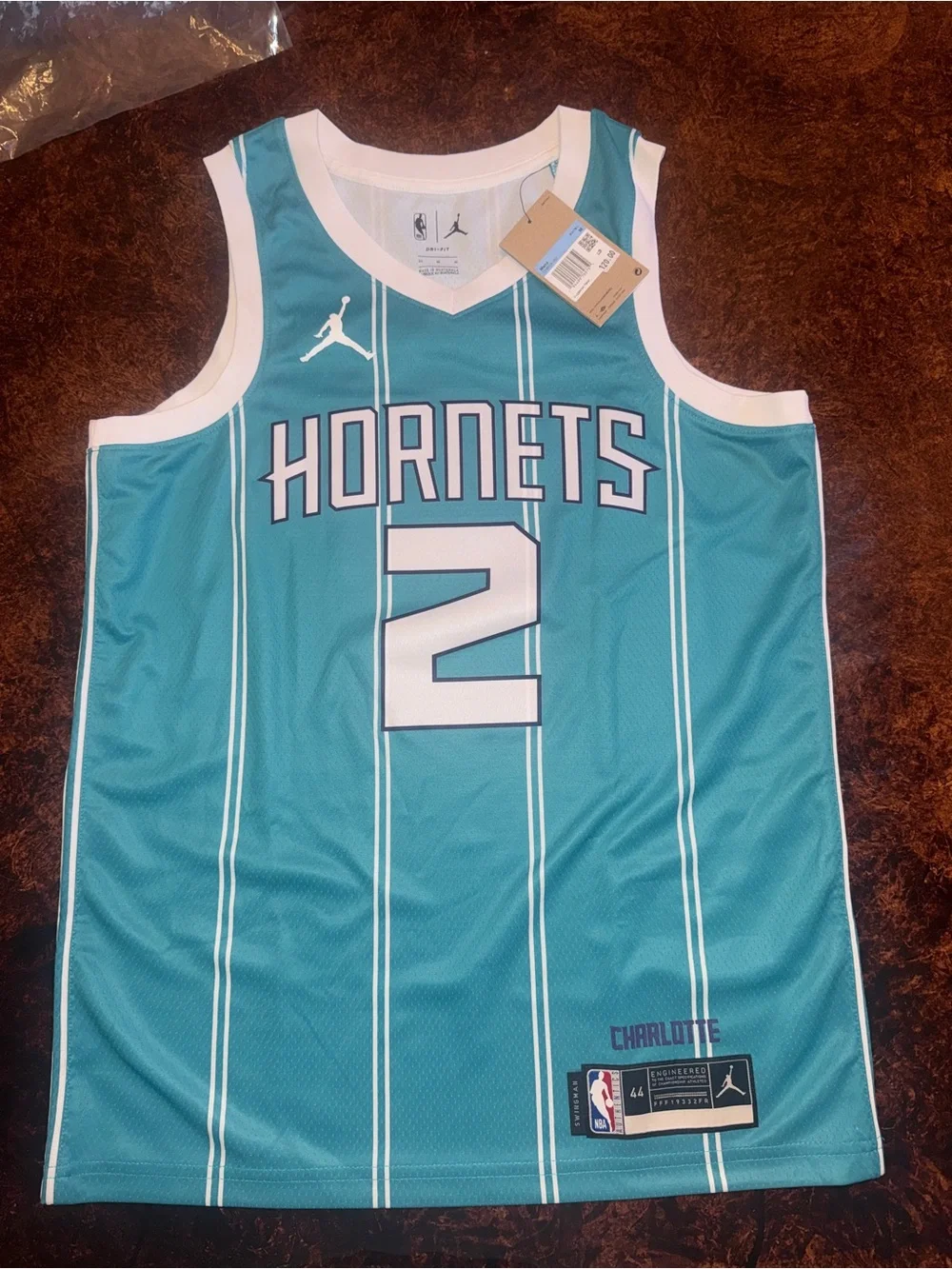 Lamelo ball Jordan Teal & White Ball #2 Retro Basketball Jersey